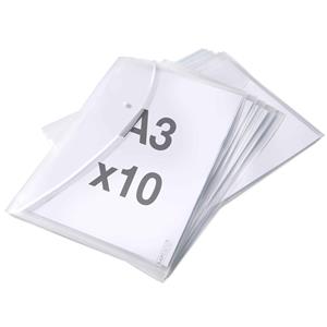Rapesco Eco Popper Wallet A3 Clear PK10