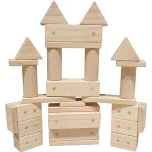 Magnetic Wooden Construction Blocks 30pc