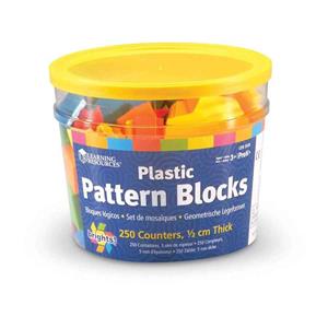 Brights Pattern Blocks 250 Pieces