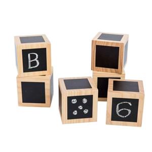 Fun With Wooden Chalk Cubes Set 6
