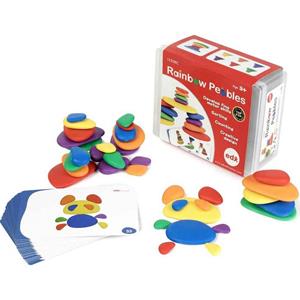 Rainbow Pebbles & Card Set In Container