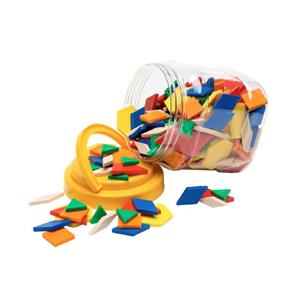 Plastic Pattern Blocks In Container