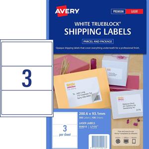 Avery Trueblock Laser Label L7155 3UP