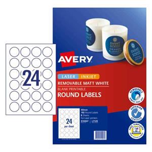Avery Round Laser/Inkj Label L7129 24UP