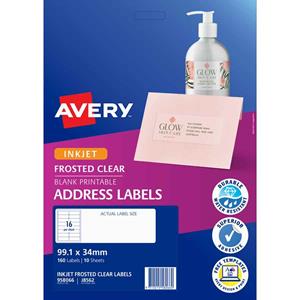 Avery Frosted Inkjet Label J8562 16UP
