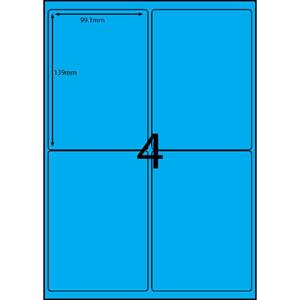 Labels Laser LA4/4F A4 99x139mm 4UP