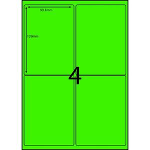 Labels Laser LA4/4F A4 99x139mm 4UP