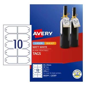Avery Gift Tags Labels C3230 10UP