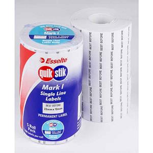 Quikstik Perm Best Before Labels 22x12mm