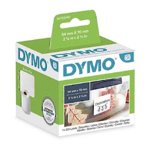 Dymo LW Thermal MP Labels 54x70mm White