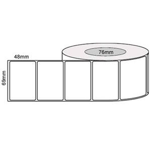 DT Labels Plain Perm 69x48x76mm 