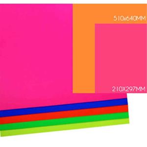 Rainbow Fluoro Board A4 300gsm Pk25