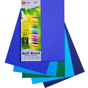 Quill Board 210gsm A4 Cold Colours Asst