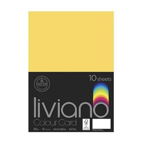 Liviano A4 300gsm Fsc Card Lemon Pkt10