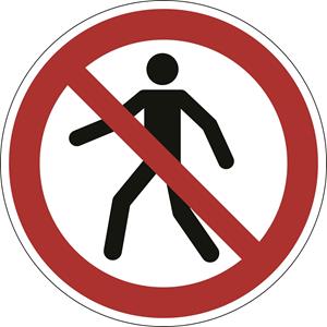 Pedestrians Prohibited Floor Marking
