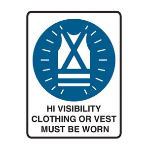 Hi Visibility Or Vest Must 300 x 450mm
