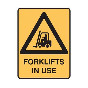Forklifts in Use 300 x 225mm