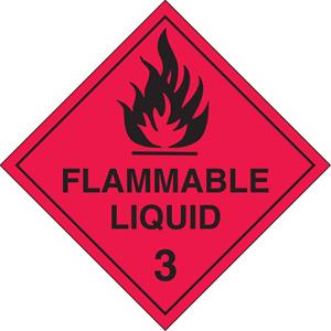 Dangerous Good Label  Flam Liquid  270mm