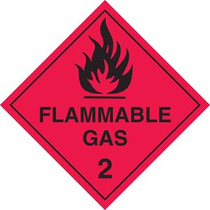 Dangerous Good Label 2 Flam Gas 270mm