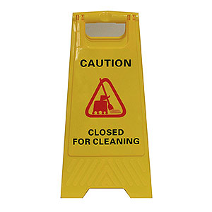 Caution Closed For Cleaning A-Frame Sign