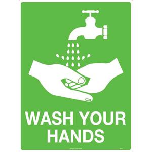 Wash Your Hands Poly Sign 225x300mm
