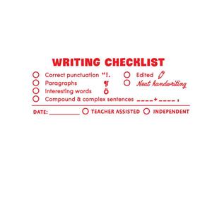  Writing Checklist Stamp