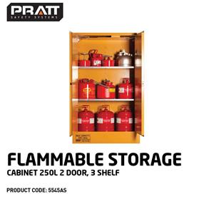 Pratt Flammable 250L 2Dr 3Shelf Cabinet