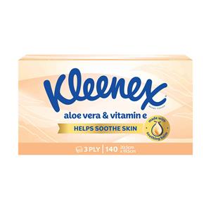 Kleenex Aloe Facial Tissue 3ply 140S
