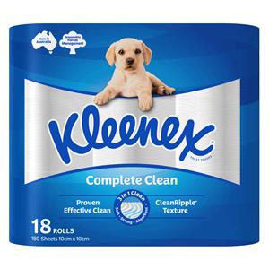 Kleenex Complete Clean Toilet Roll 180S