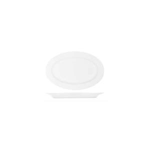 TABLEKRAFT WHITE OVAL RIM PLATTER 200MM