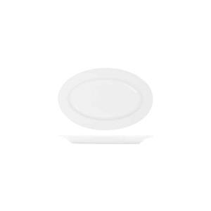 TABLEKRAFT WHITE OVAL RIM PLATTER 260MM