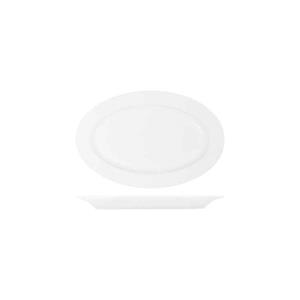 TABLEKRAFT WHITE OVAL RIM PLATTER 300MM