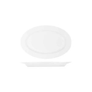 TABLEKRAFT WHITE OVAL RIM PLATTER 355MM
