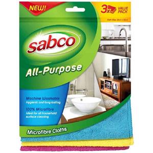 Sabco All-Purpose Microfibre Cloths