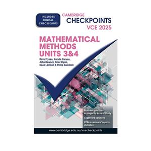 Checkpoints VCE Maths Methods 2025 U 3&4