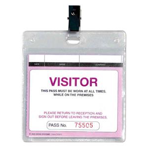 Zions Visitor Pass Plastic Wallet & Clip