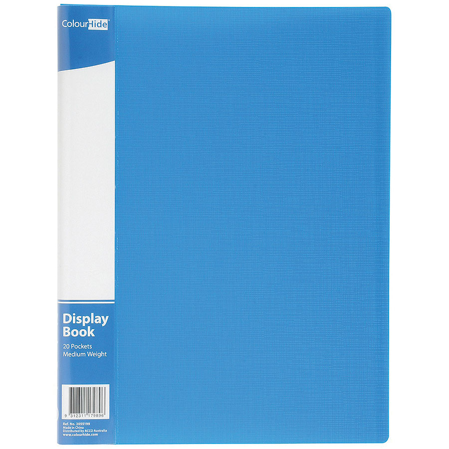 ColourHide Display Book A4 20 Pocket COS Complete Office Supplies